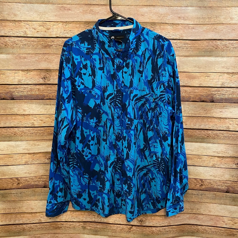 Nike SB Killingsworth Blue Camo Shirt 2XL
